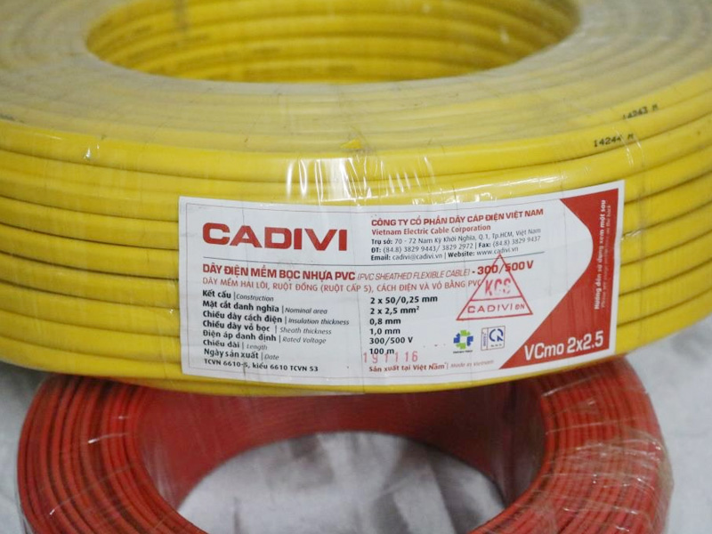Dây điện bọc nhựa PVC Cadivi