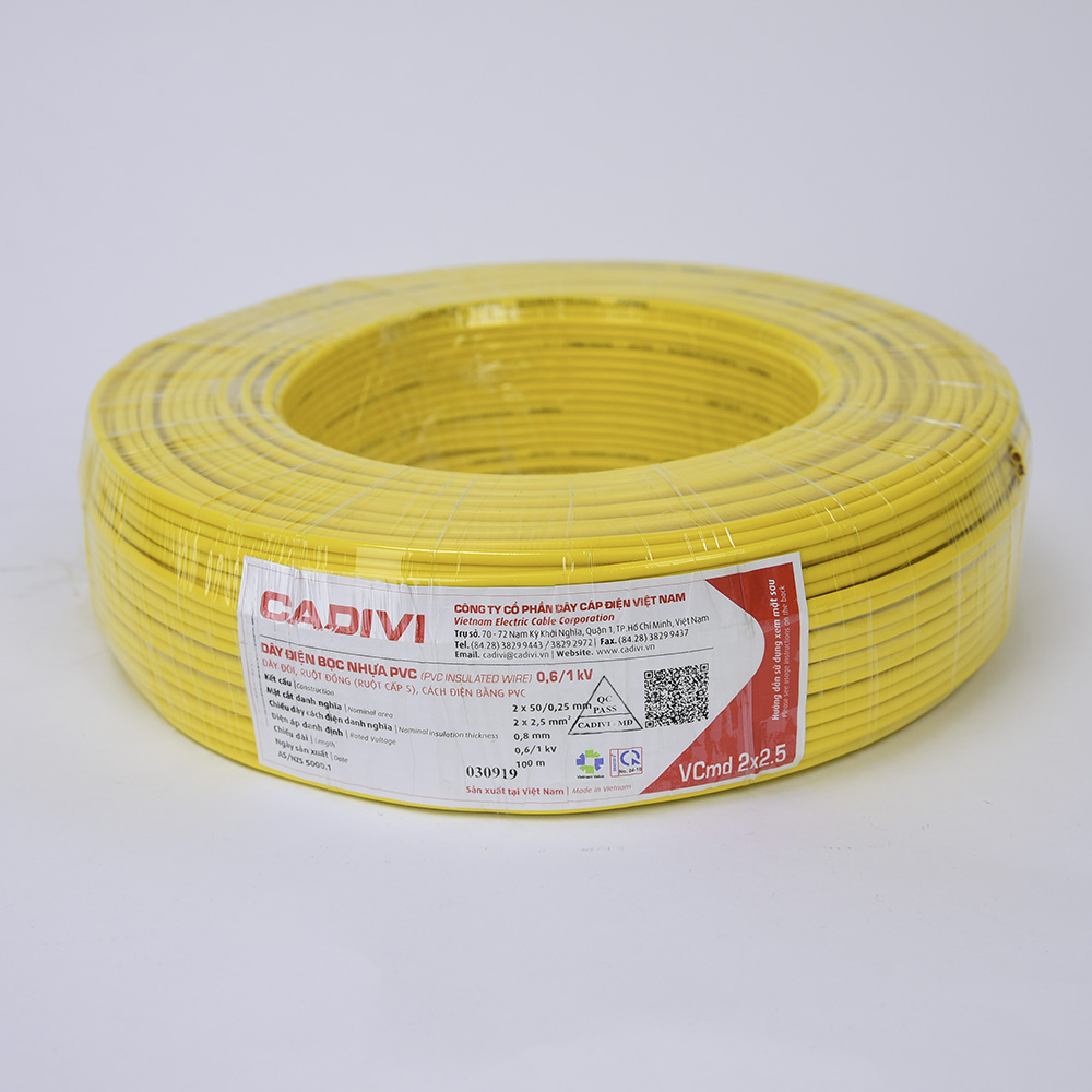 Dây điện bọc nhựa PVC Cadivi