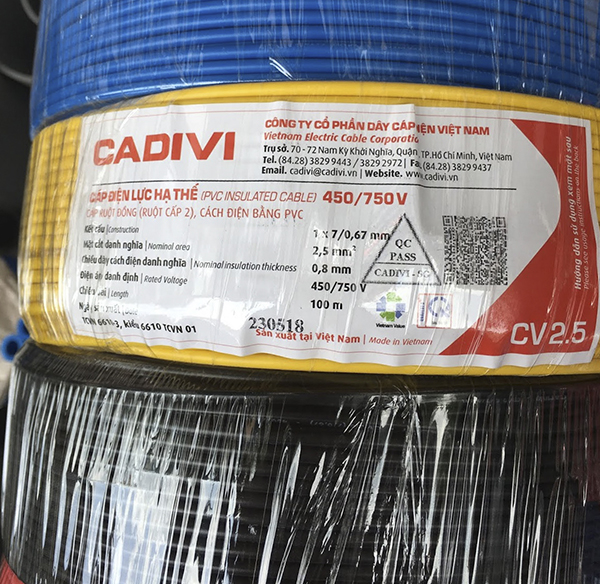 Giá cáp điện CV 2.5