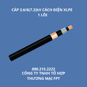 CÁP 3.6/6(7.2)kV CÁCH ĐIỆN XLPE 1 LÕI