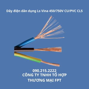 Dây điện dân dụng Ls Vina 450/750V CU/PVC CL5