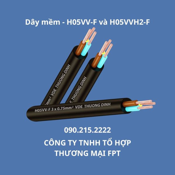 Dây mềm chịu nhiệt - H05V2V2-F và H05V2V2H2-F