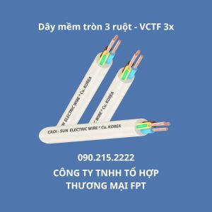 Dây mềm tròn 3 ruột - VCTF 3x