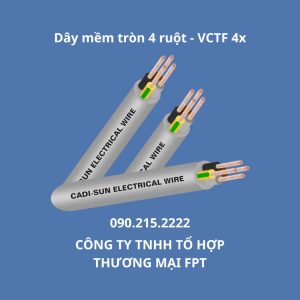 Dây mềm tròn 4 ruột - VCTF 4x