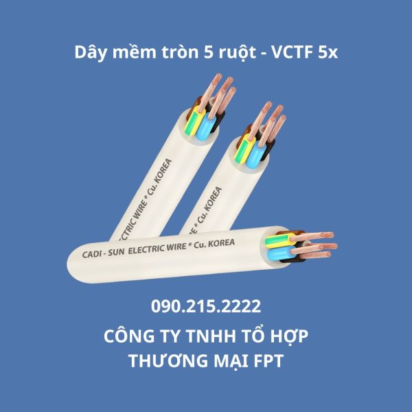 Dây mềm tròn 5 ruột - VCTF 5x
