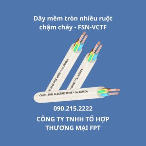 Dây mềm tròn nhiều ruột chậm cháy - FSN-VCTF