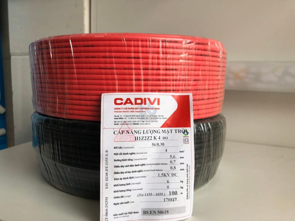 Cáp năng lượng mặt trời Cadivi